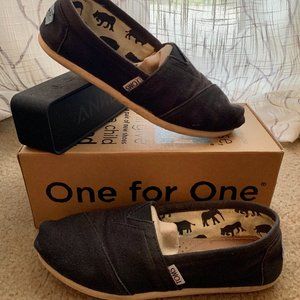 Toms BLACK CANVAS WOMEN'S CLASSIC